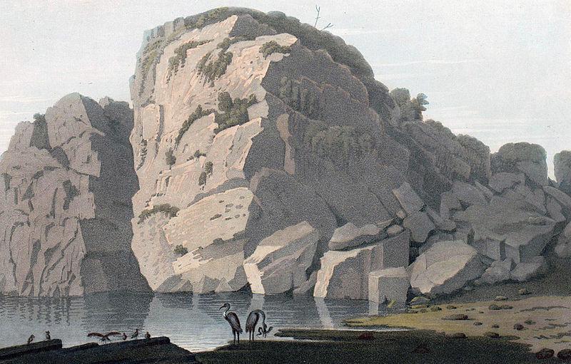 John William Edy Rock near Krageroe Norge oil painting art